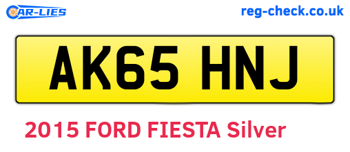 AK65HNJ are the vehicle registration plates.