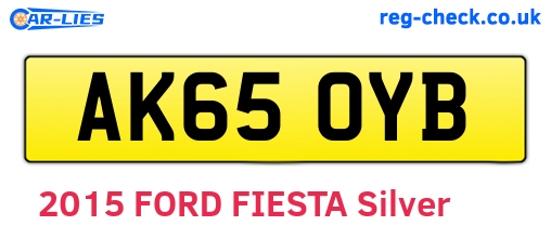 AK65OYB are the vehicle registration plates.