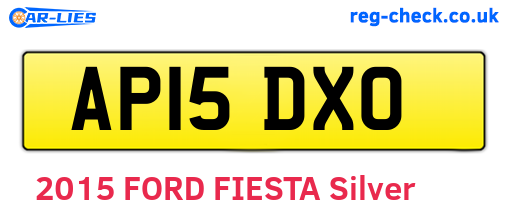 AP15DXO are the vehicle registration plates.