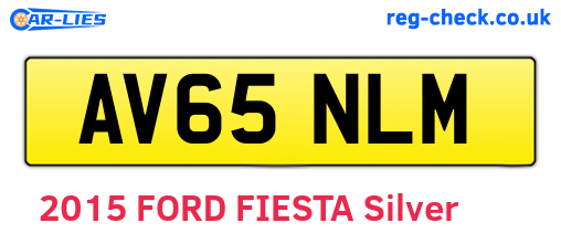 AV65NLM are the vehicle registration plates.