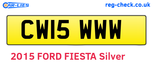 CW15WWW are the vehicle registration plates.