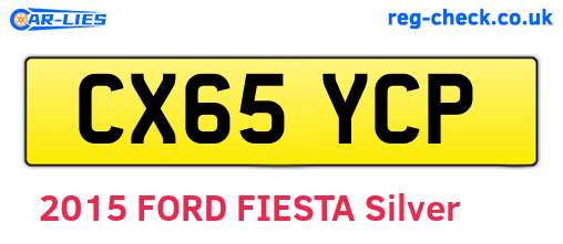 CX65YCP are the vehicle registration plates.