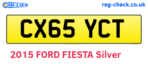 CX65YCT are the vehicle registration plates.