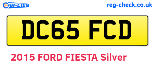 DC65FCD are the vehicle registration plates.