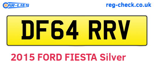 DF64RRV are the vehicle registration plates.