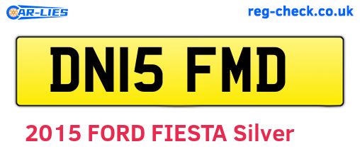 DN15FMD are the vehicle registration plates.