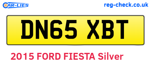 DN65XBT are the vehicle registration plates.