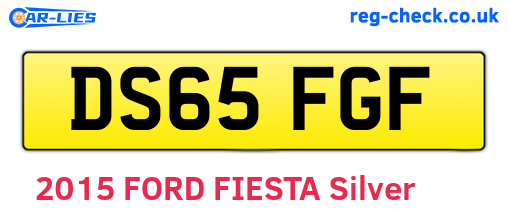 DS65FGF are the vehicle registration plates.