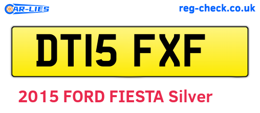 DT15FXF are the vehicle registration plates.