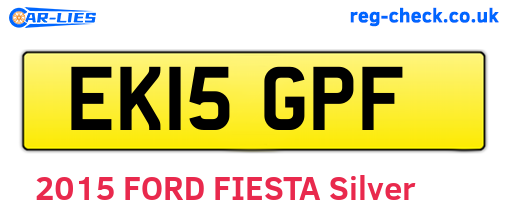EK15GPF are the vehicle registration plates.