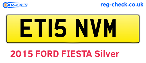 ET15NVM are the vehicle registration plates.
