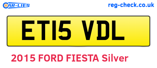 ET15VDL are the vehicle registration plates.