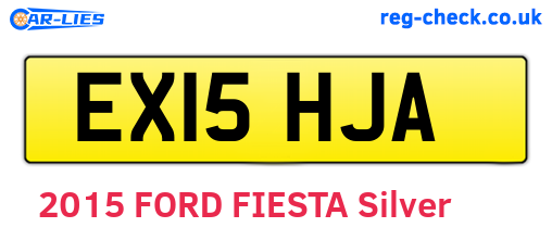 EX15HJA are the vehicle registration plates.