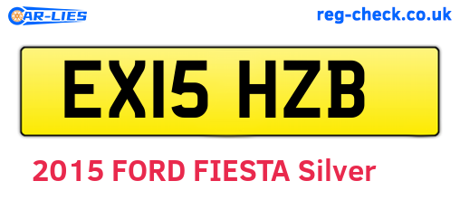 EX15HZB are the vehicle registration plates.
