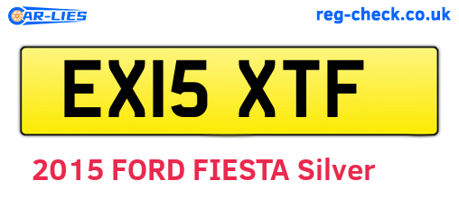 EX15XTF are the vehicle registration plates.
