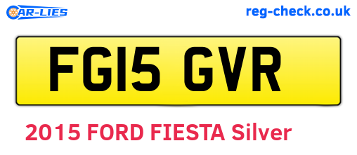 FG15GVR are the vehicle registration plates.