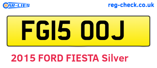 FG15OOJ are the vehicle registration plates.