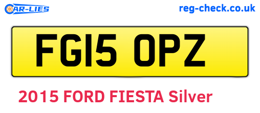 FG15OPZ are the vehicle registration plates.