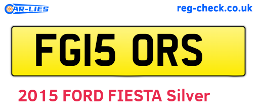 FG15ORS are the vehicle registration plates.