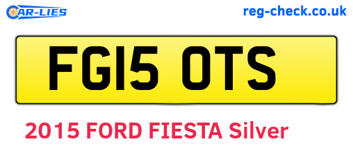 FG15OTS are the vehicle registration plates.