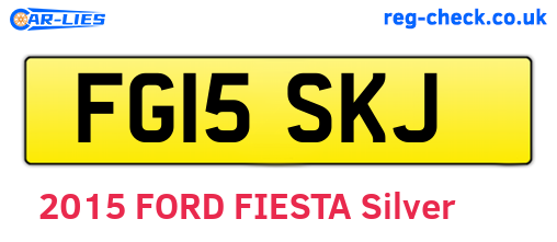 FG15SKJ are the vehicle registration plates.