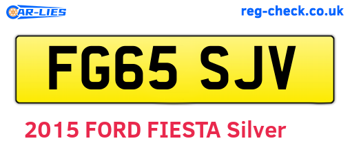 FG65SJV are the vehicle registration plates.