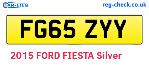 FG65ZYY are the vehicle registration plates.