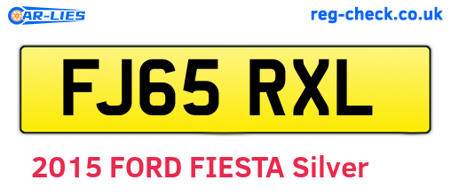 FJ65RXL are the vehicle registration plates.