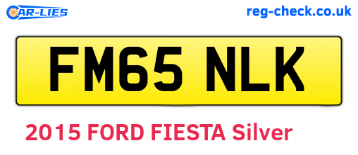 FM65NLK are the vehicle registration plates.
