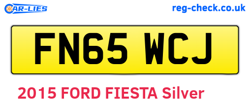 FN65WCJ are the vehicle registration plates.