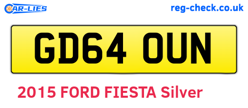 GD64OUN are the vehicle registration plates.