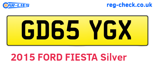 GD65YGX are the vehicle registration plates.