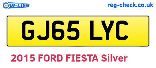 GJ65LYC are the vehicle registration plates.