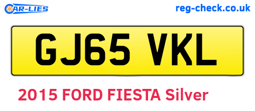 GJ65VKL are the vehicle registration plates.