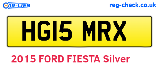 HG15MRX are the vehicle registration plates.