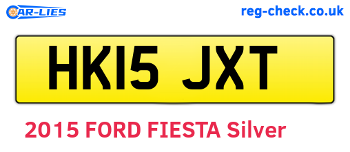 HK15JXT are the vehicle registration plates.