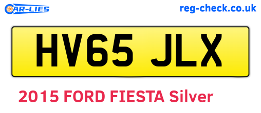 HV65JLX are the vehicle registration plates.