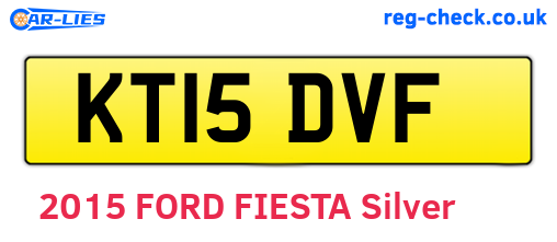 KT15DVF are the vehicle registration plates.