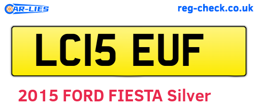 LC15EUF are the vehicle registration plates.