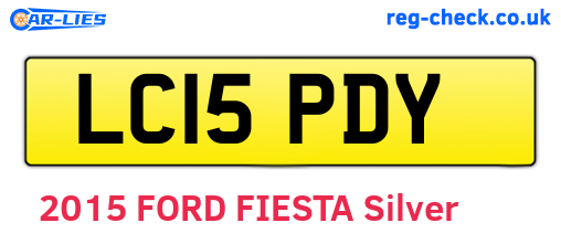 LC15PDY are the vehicle registration plates.