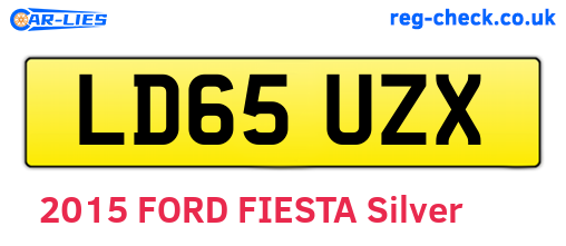 LD65UZX are the vehicle registration plates.