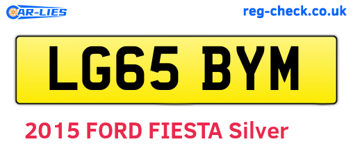 LG65BYM are the vehicle registration plates.