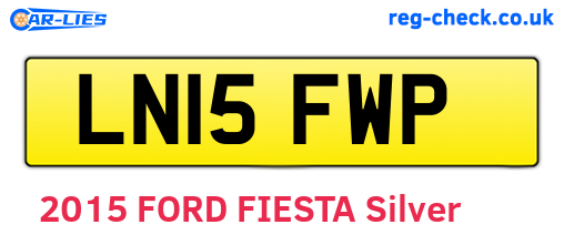 LN15FWP are the vehicle registration plates.