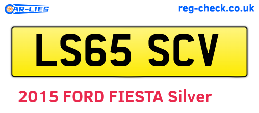 LS65SCV are the vehicle registration plates.