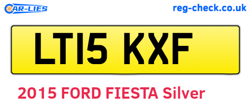 LT15KXF are the vehicle registration plates.