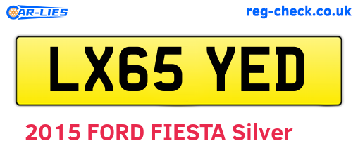 LX65YED are the vehicle registration plates.