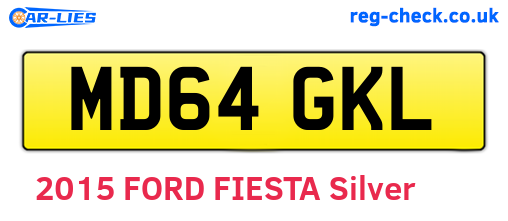 MD64GKL are the vehicle registration plates.