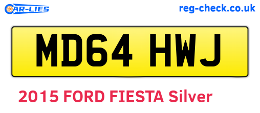 MD64HWJ are the vehicle registration plates.
