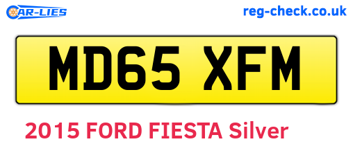 MD65XFM are the vehicle registration plates.