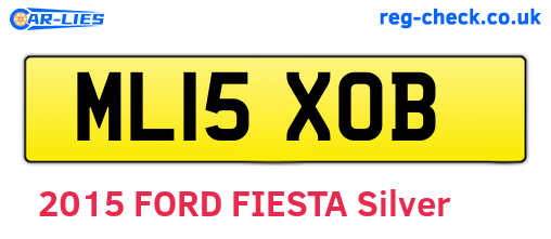 ML15XOB are the vehicle registration plates.